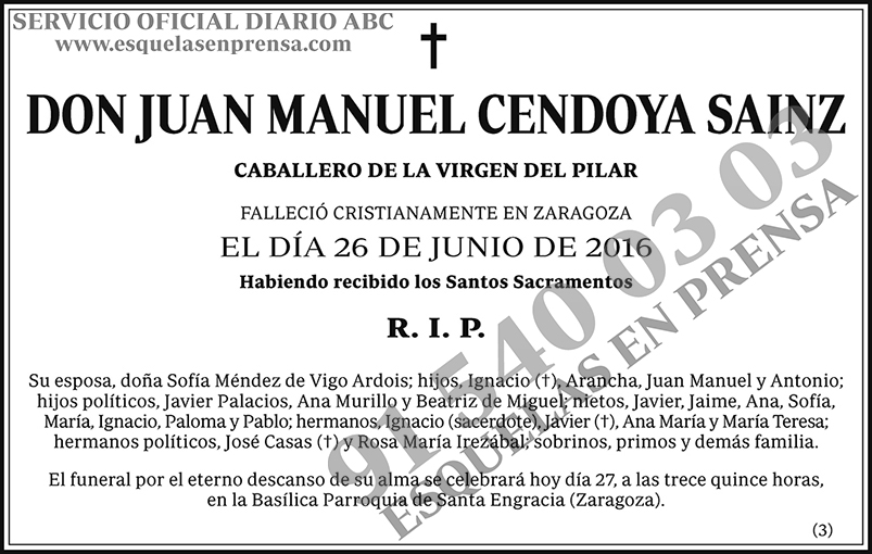 Juan Manuel Cendoya Sainz